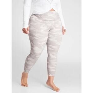 Athleta Womens Elation 7/8‎ Tight Taupe Camo Leggings Sz 2X | Athleisure Stretch